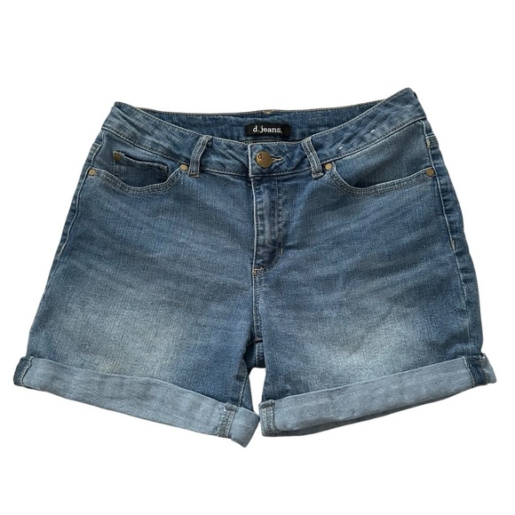 d. Jeans Roll up Denim Jean Shorts 4 - Picture 4 of 7